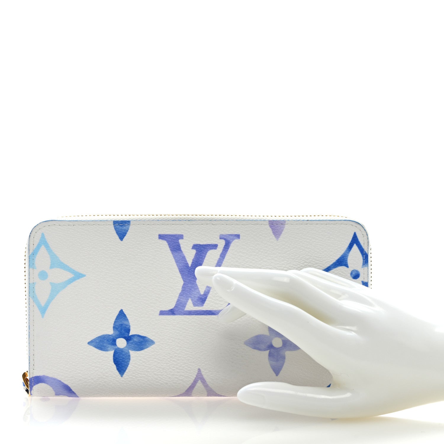 Louis Vuitton Monogram Giant By The Pool Zippy Wallet Resort Blue 2 of 6