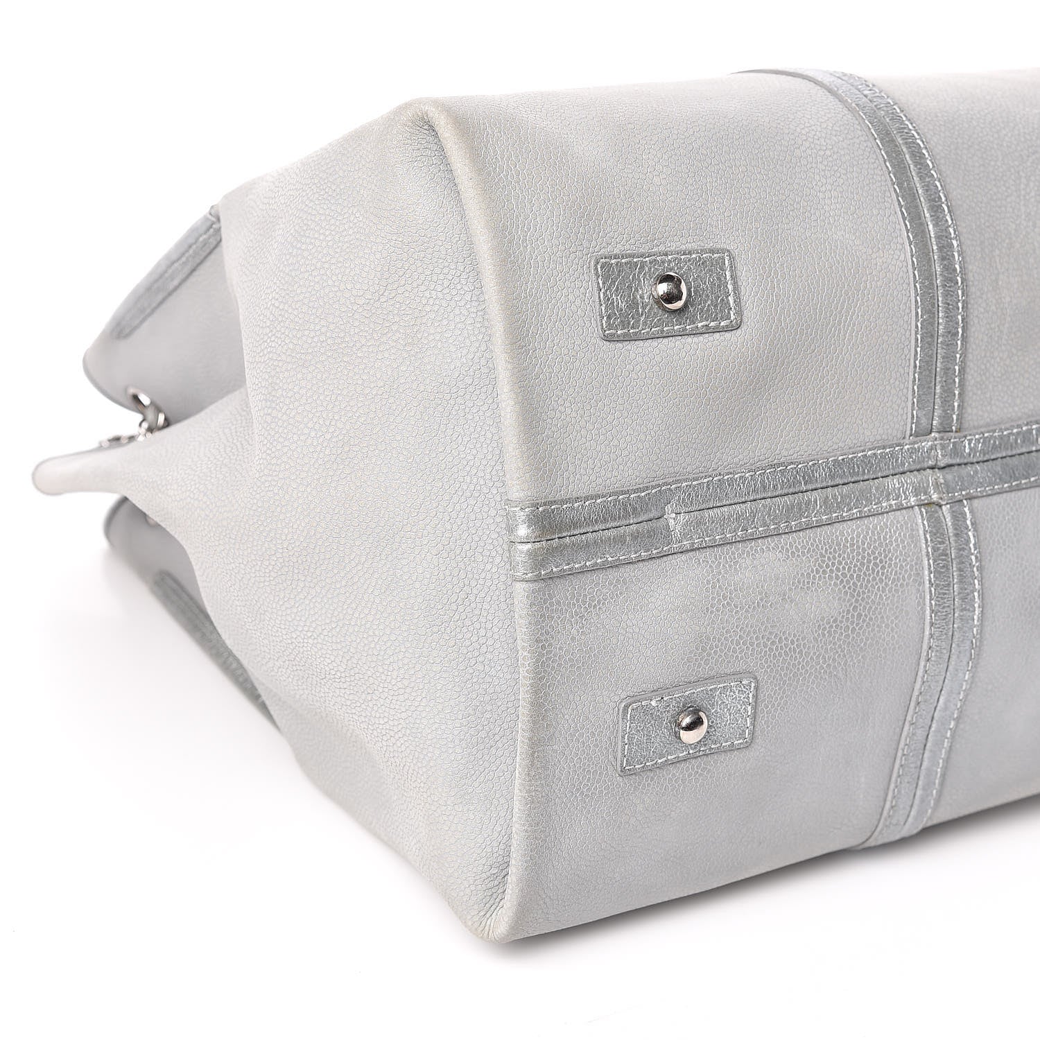 Chanel Iridescent Caviar Camellia Flower Shopping Tote Grey 7 of 12