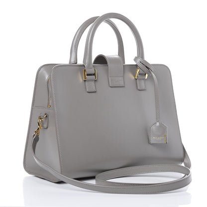 Saint Laurent Smooth Calfskin Small Cabas Monogram Taupe 3 of 9