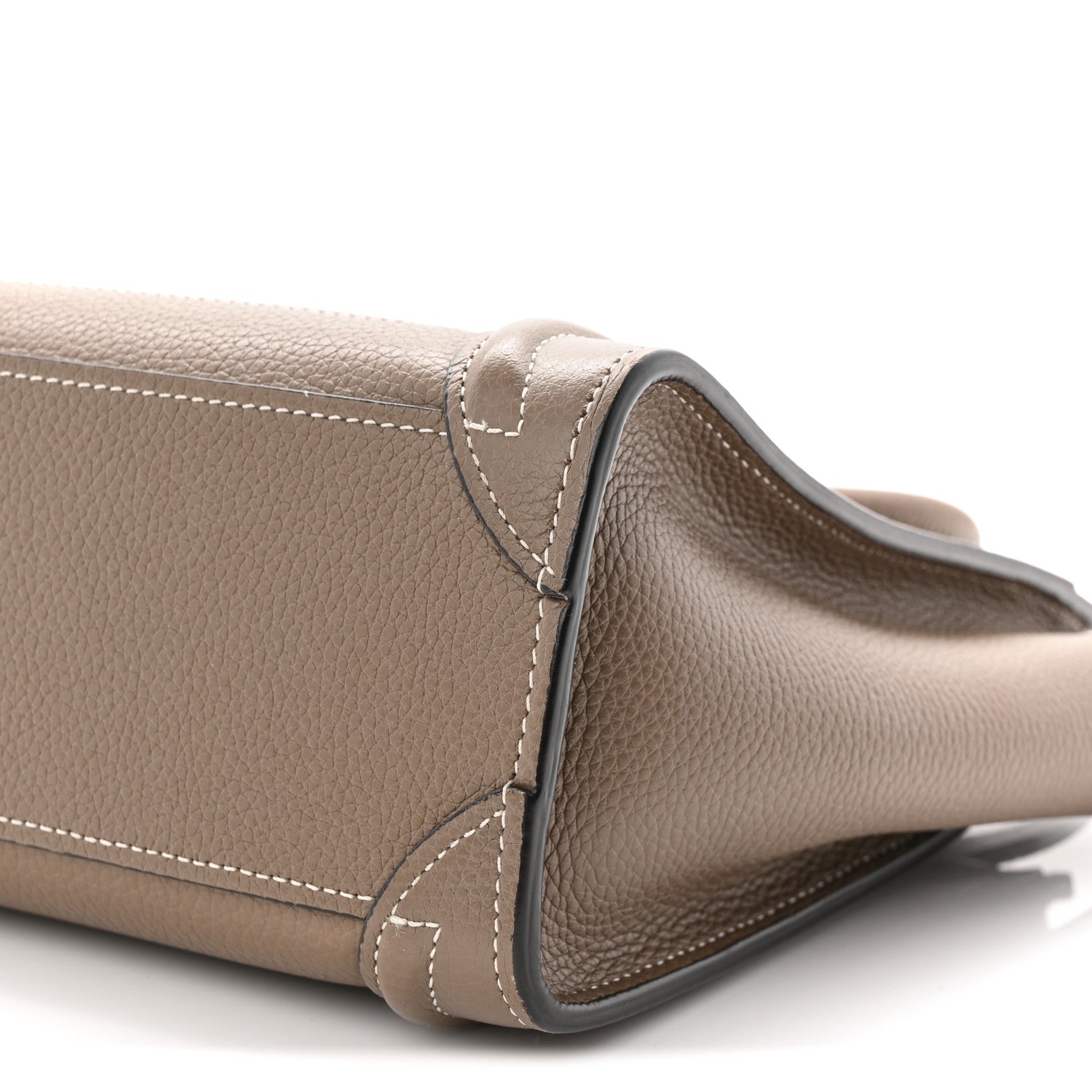 Celine Drummed Calfskin Nano Luggage Souris 20 of 21