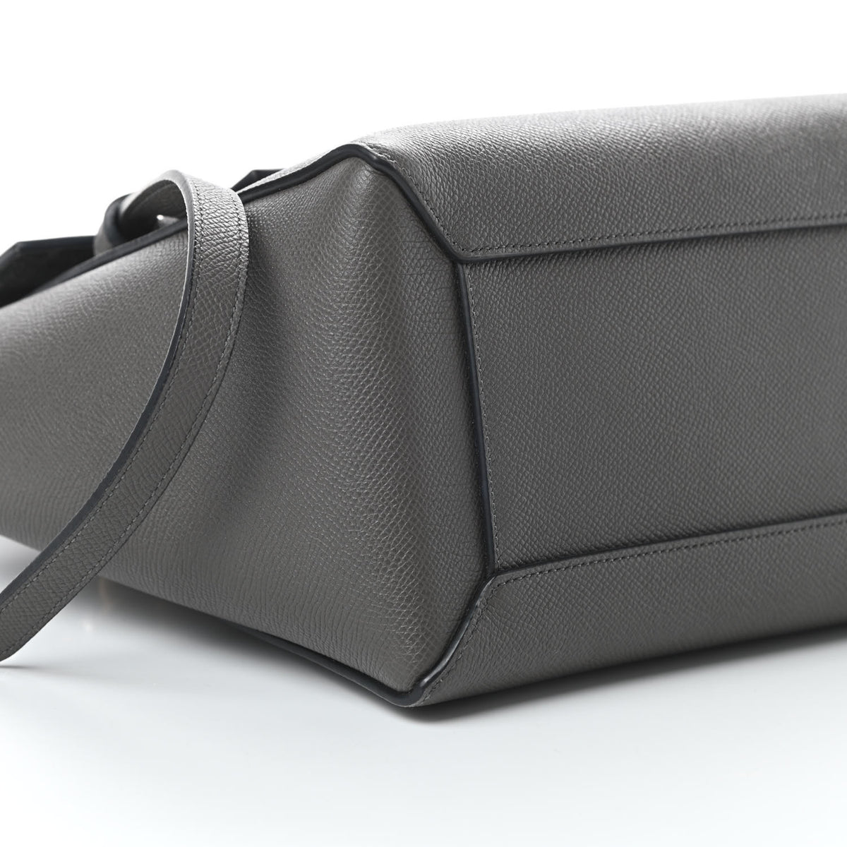 Baby Grained Calfskin Micro Belt Bag Grey