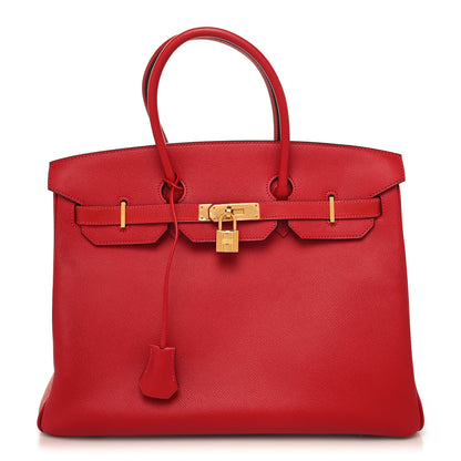 Hermes Epsom Birkin 35 Rouge Casaque 1 of 15