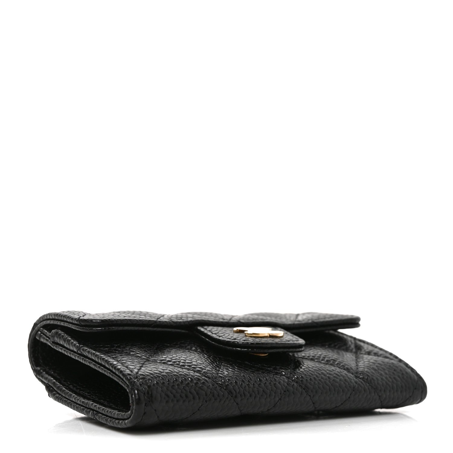 Chanel Caviar Quilted Flap Card Holder Wallet Black 4 of 9