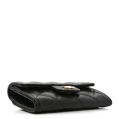 Chanel Caviar Quilted Flap Card Holder Wallet Black 4 of 9
