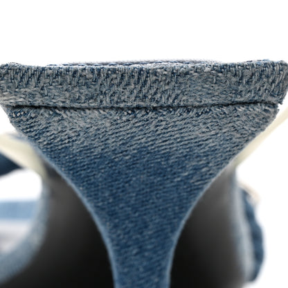 Givenchy Denim G Woven 90mm Slingback Sandals 36 Medium Blue 8 of 12