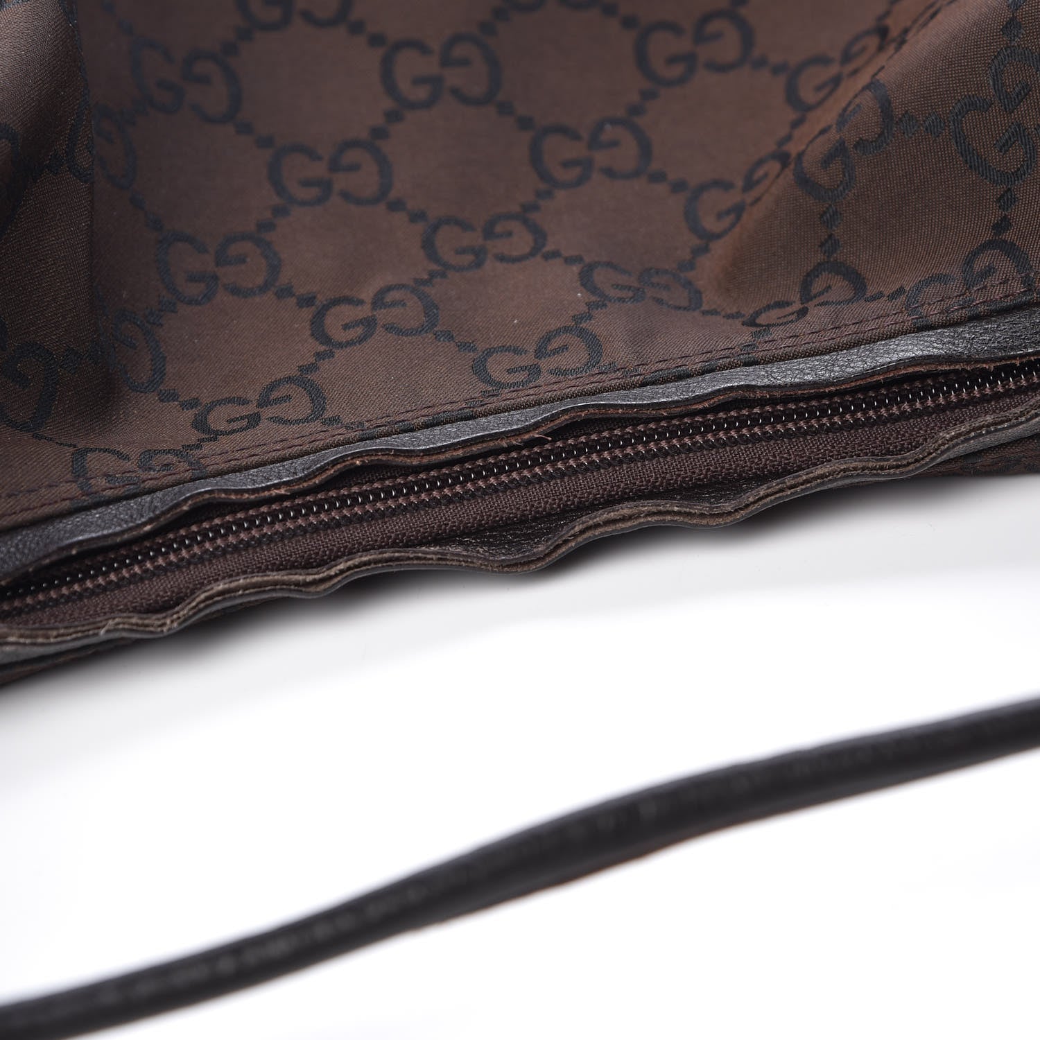 Gucci Nylon Monogram Hobo Dark Brown 8 of 14