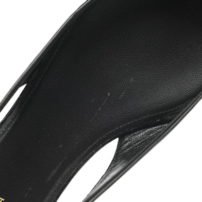 Balenciaga Patent BB Knife Pointy Toe Slingback Flats 39 Black 9 of 12