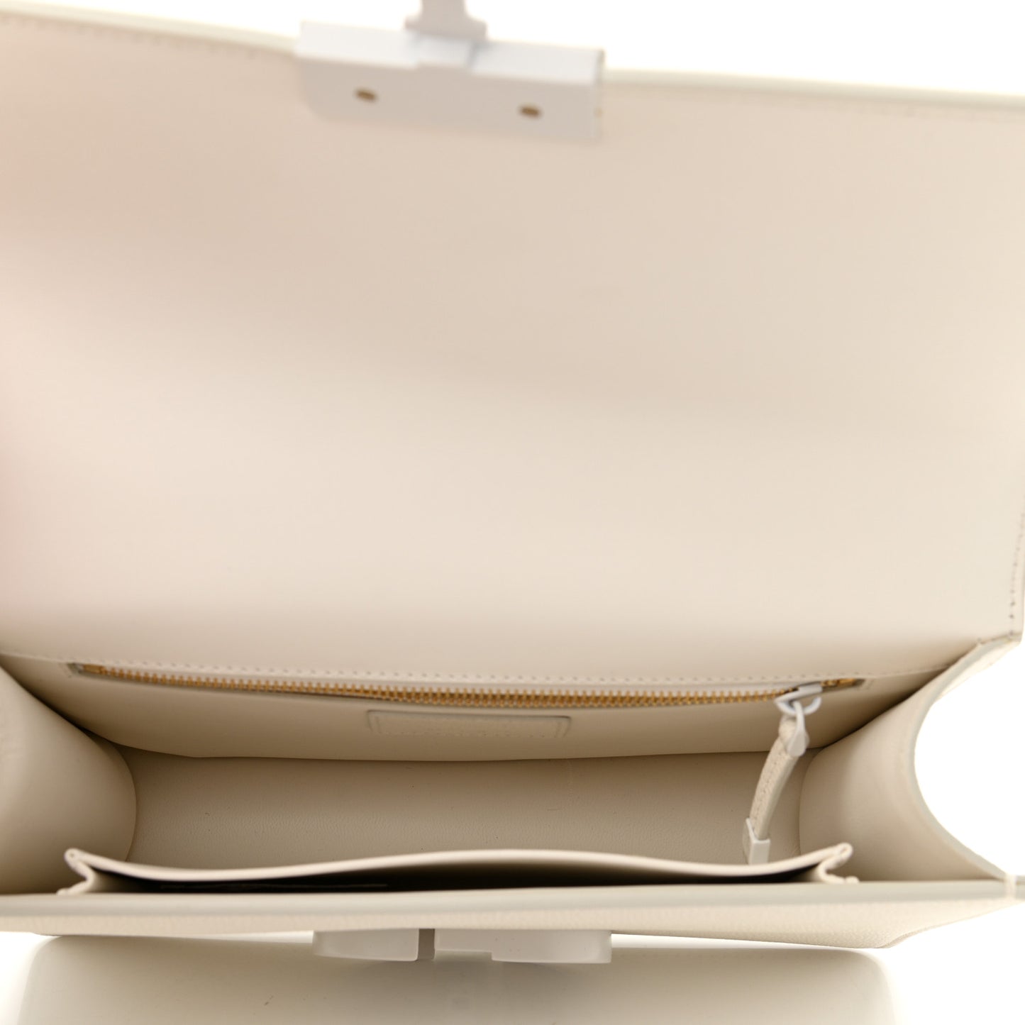 Ultra Matte Grained Calfskin 30 Montaigne Flap Bag White