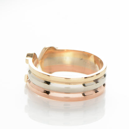 Cartier 18K Pink Yellow White Gold C De Ring 49 4.75 3 of 6