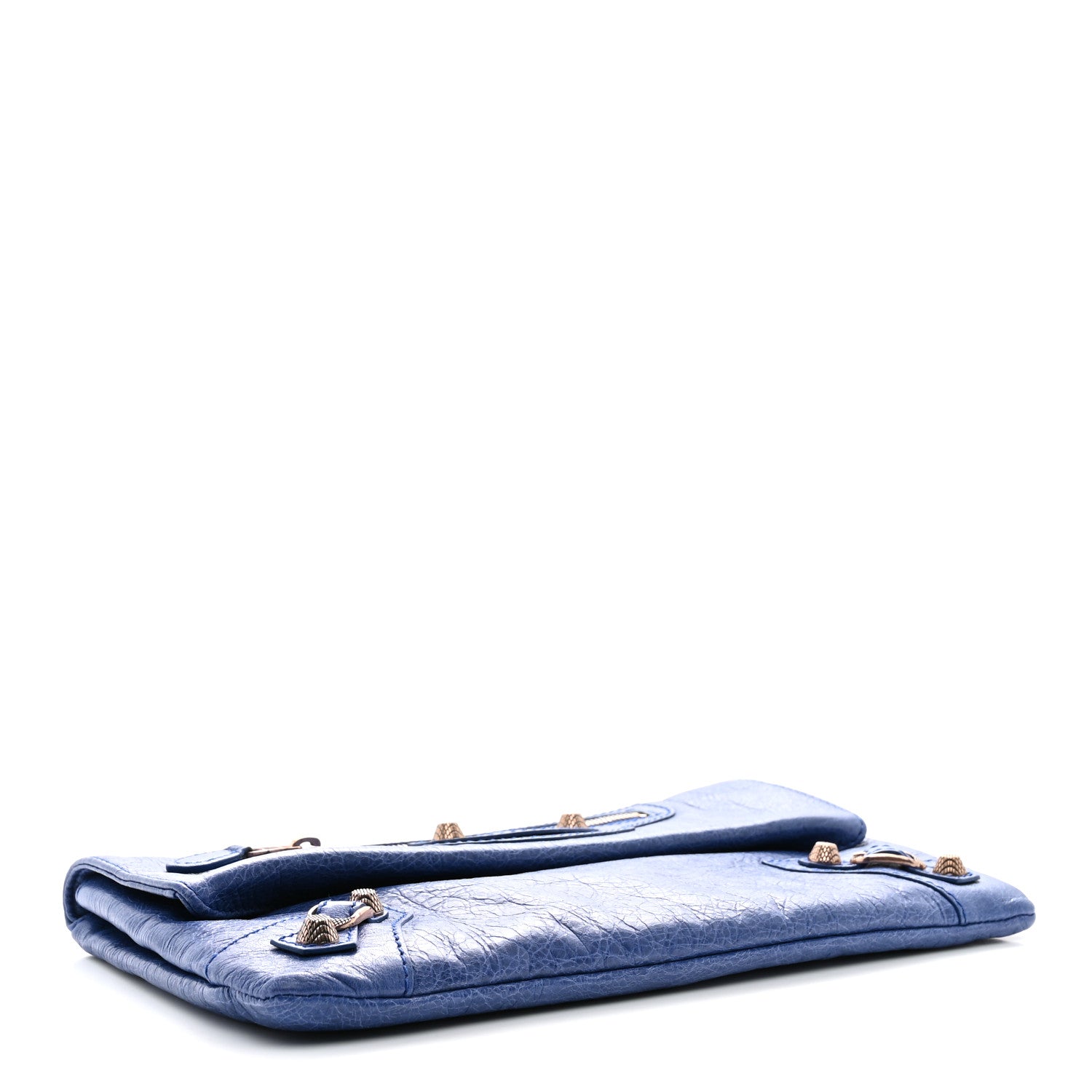 Balenciaga Agneau Giant 12 Rose Gold Hardware Envelope Clutch Bleuette 5 of 8