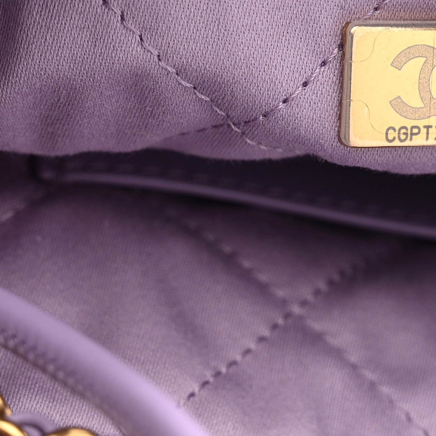 Chanel Shiny Calfskin Quilted Mini Chanel 22 Light Purple 6 of 10