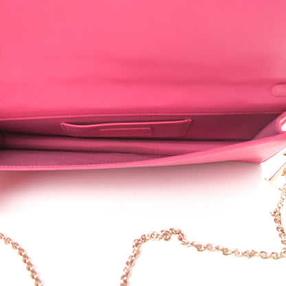 Christian Dior Lambskin Cannage Lady Dior Convertible Clutch Fuchsia 5 of 14