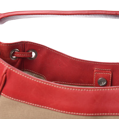 Prada Canvas Shoulder Bag Bag Red 11 of 23