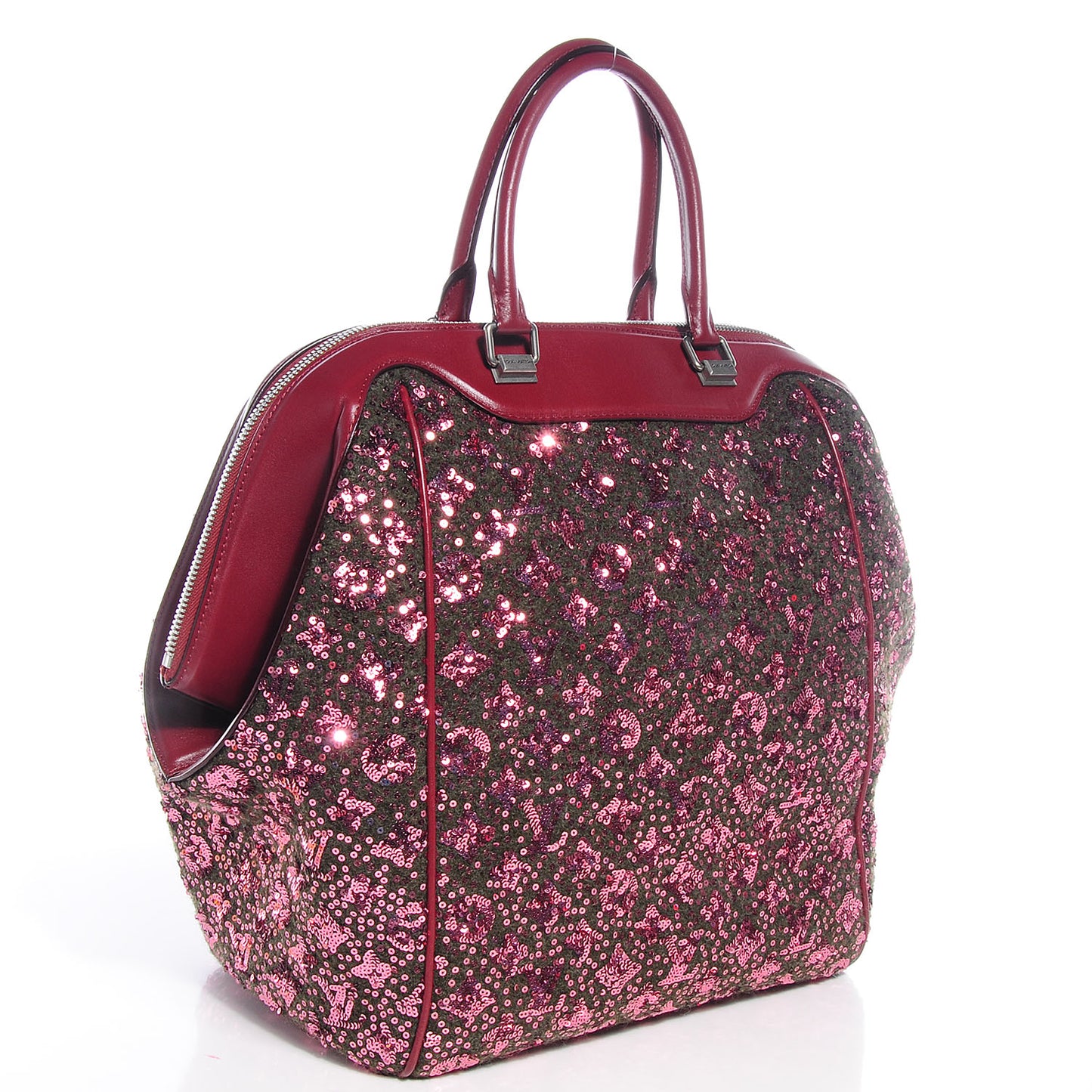 Sequin Monogram Sunshine Express North South Burgundy