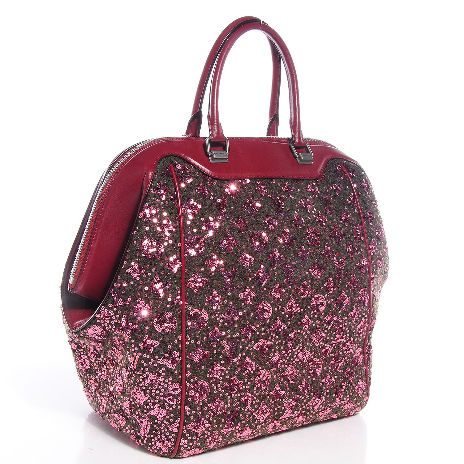 Louis Vuitton Sequin Monogram Sunshine Express North South Burgundy 3 of 7