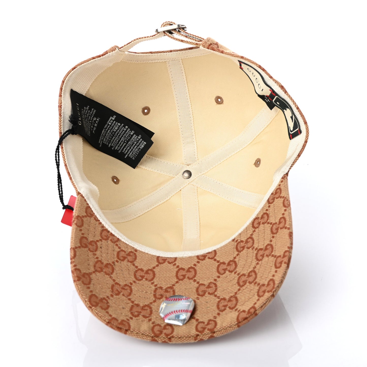X MLB Monogram NY Yankees Baseball Hat 57-61 Beige Ruggine