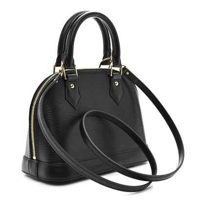 Louis Vuitton Epi Blooming Flowers Alma BB Black 3 of 9