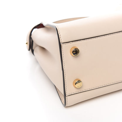 Fendi Vitello Tahiti Burro Bi-Color Medium Peekaboo Iconic Essentially Satchel Camelia Fragola Dark Blue 9 of 11