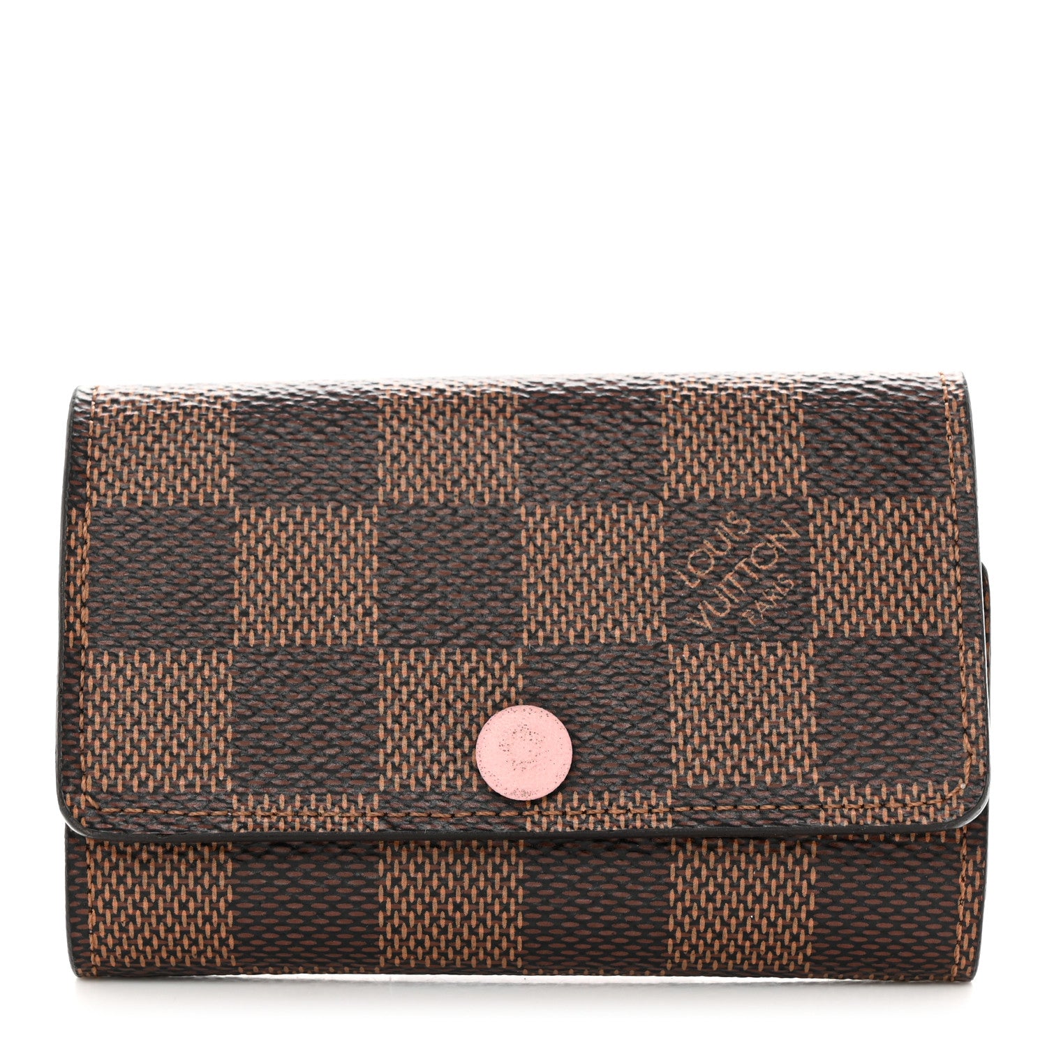 Louis Vuitton Damier Ebene Multicles 6 Key Holder Rose Ballerine 1 of 8