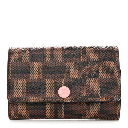 Louis Vuitton Damier Ebene Multicles 6 Key Holder Rose Ballerine 1 of 8