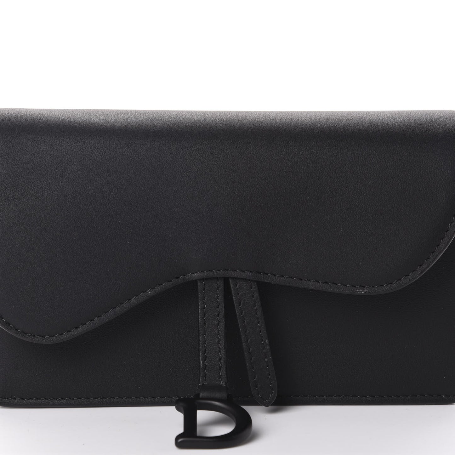 Ultra Matte Calfskin Saddle Belt Bag Black