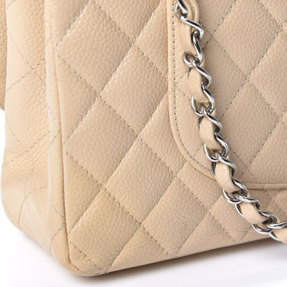 Chanel Caviar Quilted Medium Double Flap Beige Clair 7 of 12