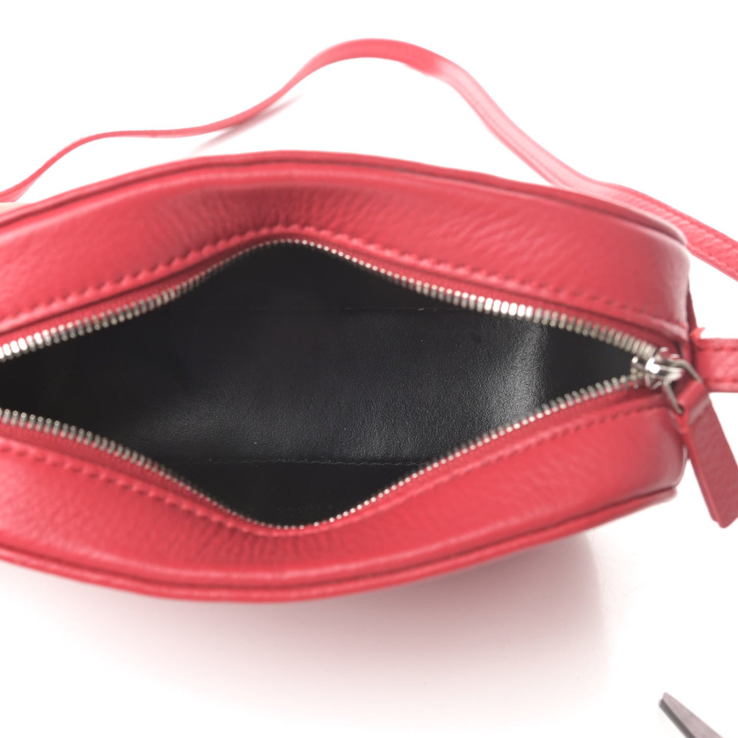 Calfskin Logo XS Everyday Camera Bag Rouge Lantern Black