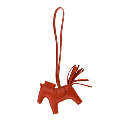 Hermes Milo Lambskin Grigri Rodeo Horse Bag Charm PM Cornaline 1 of 4