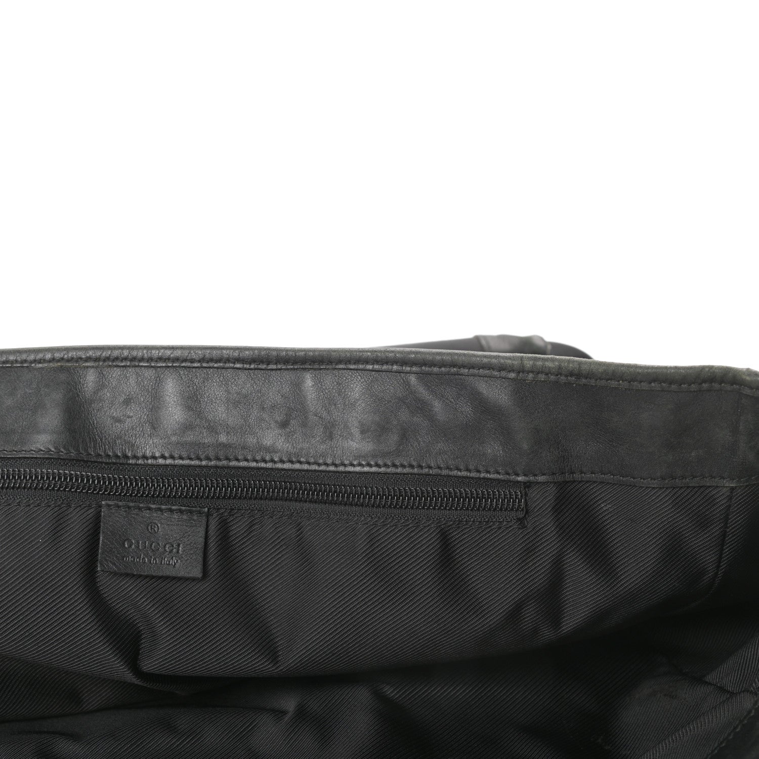 Gucci Nylon Calfskin Tote Black 13 of 20