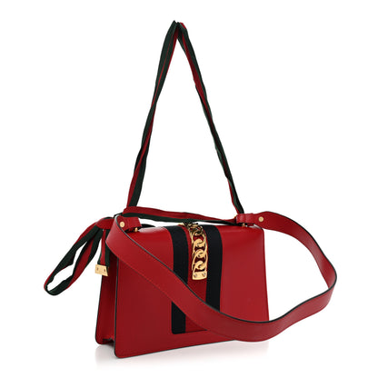 Gucci Calfskin Small Sylvie Shoulder Bag Hibiscus Red 3 of 12