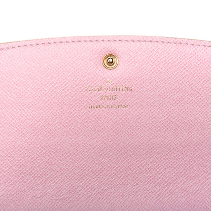 Louis Vuitton Damier Azur Emilie Wallet Rose Ballerine 6 of 14