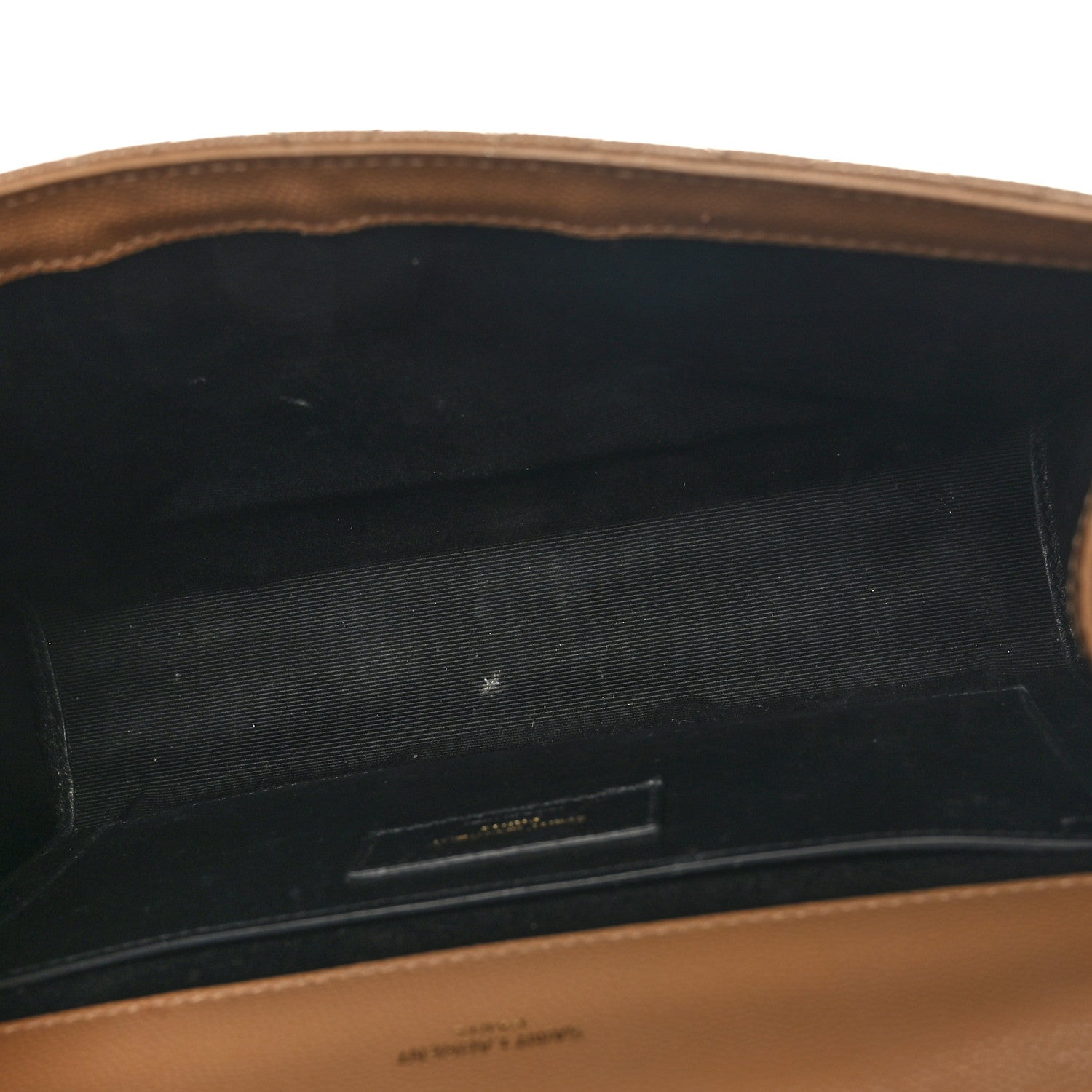 Saint Laurent Grain De Poudre Textured Mixed Matelasse Medium Triquilt Monogram Satchel Dark Beige 5 of 8