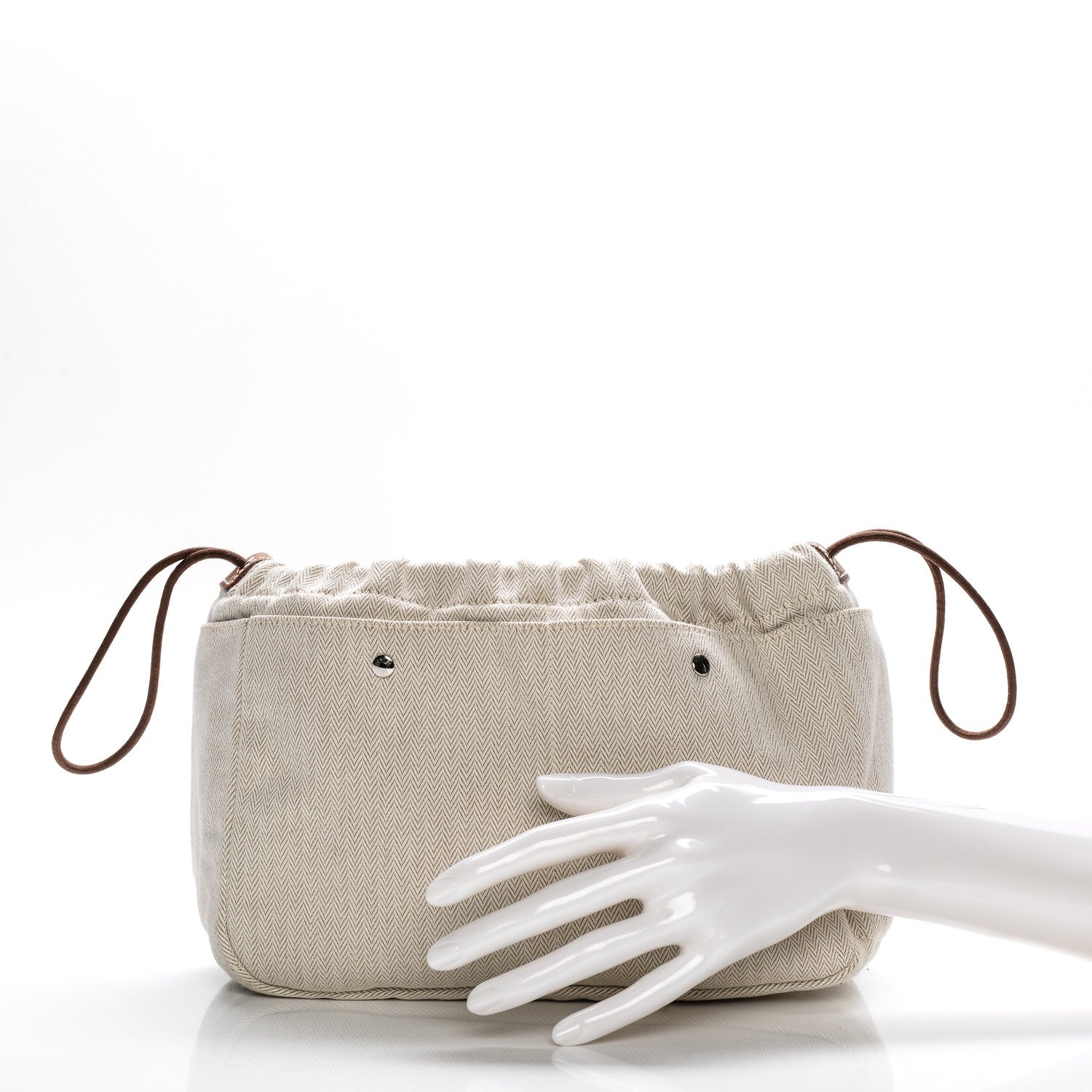 Hermes Canvas Barenia Fourbi 25 MM Pouch Naturel Fauve 2 of 10