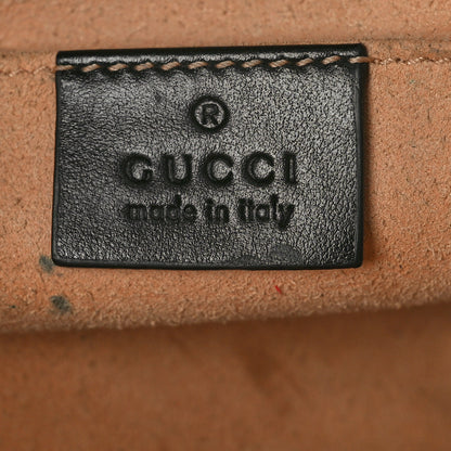 Gucci Calfskin Matelasse Small GG Marmont Chain Shoulder Bag Black 6 of 15