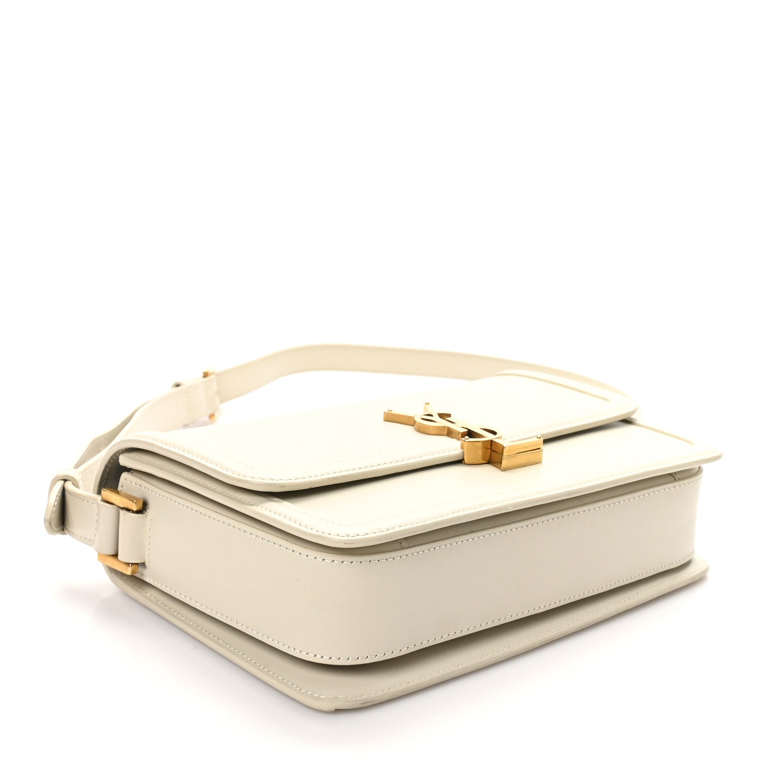 Saint Laurent Box Calfskin Monogram Medium Solferino Satchel Crema Soft 4 of 10