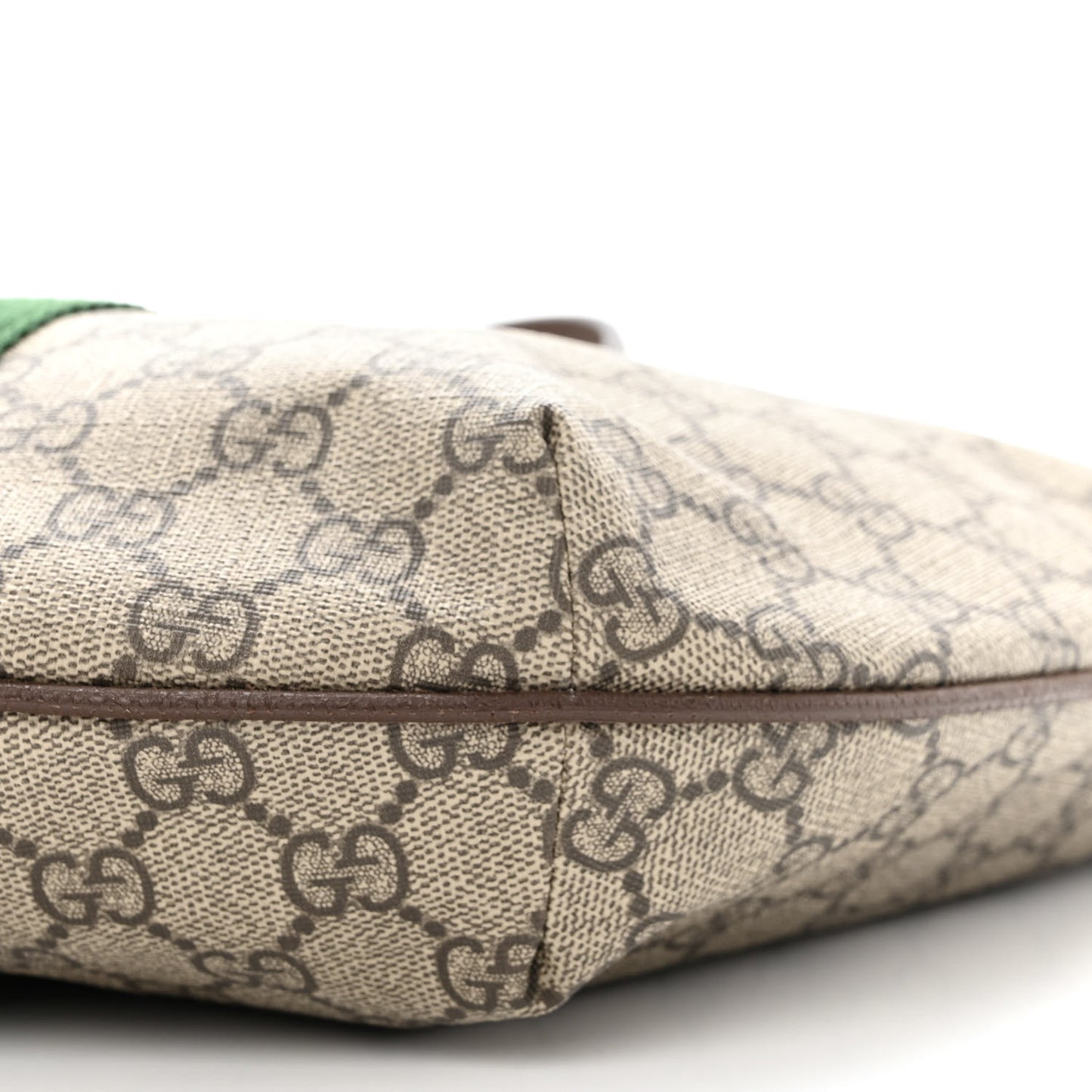GG Supreme Monogram Web Small Ophidia Half Moon Hobo Brown
