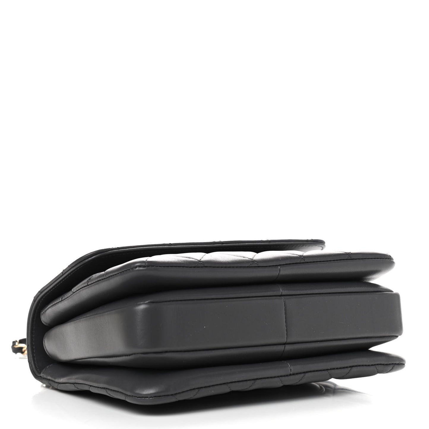 Lambskin Quilted Small Trendy CC Dual Handle Flap Bag Dark Grey