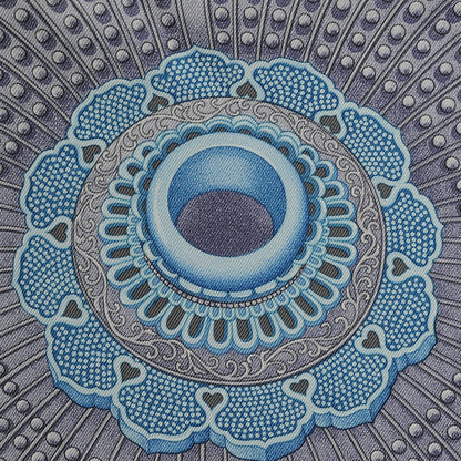 Hermes Silk Parures de Samouraïs Scarf 90 Marine Rose Bleu Glacier 5 of 7