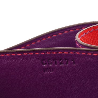 Hermes Epsom Horseshoe Verso Constance 24 Rouge Casaque Anemone 7 of 11