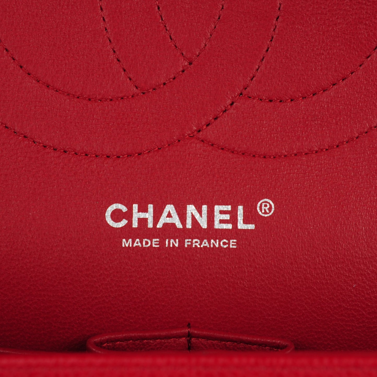 Caviar Quilted Jumbo Double Flap Red