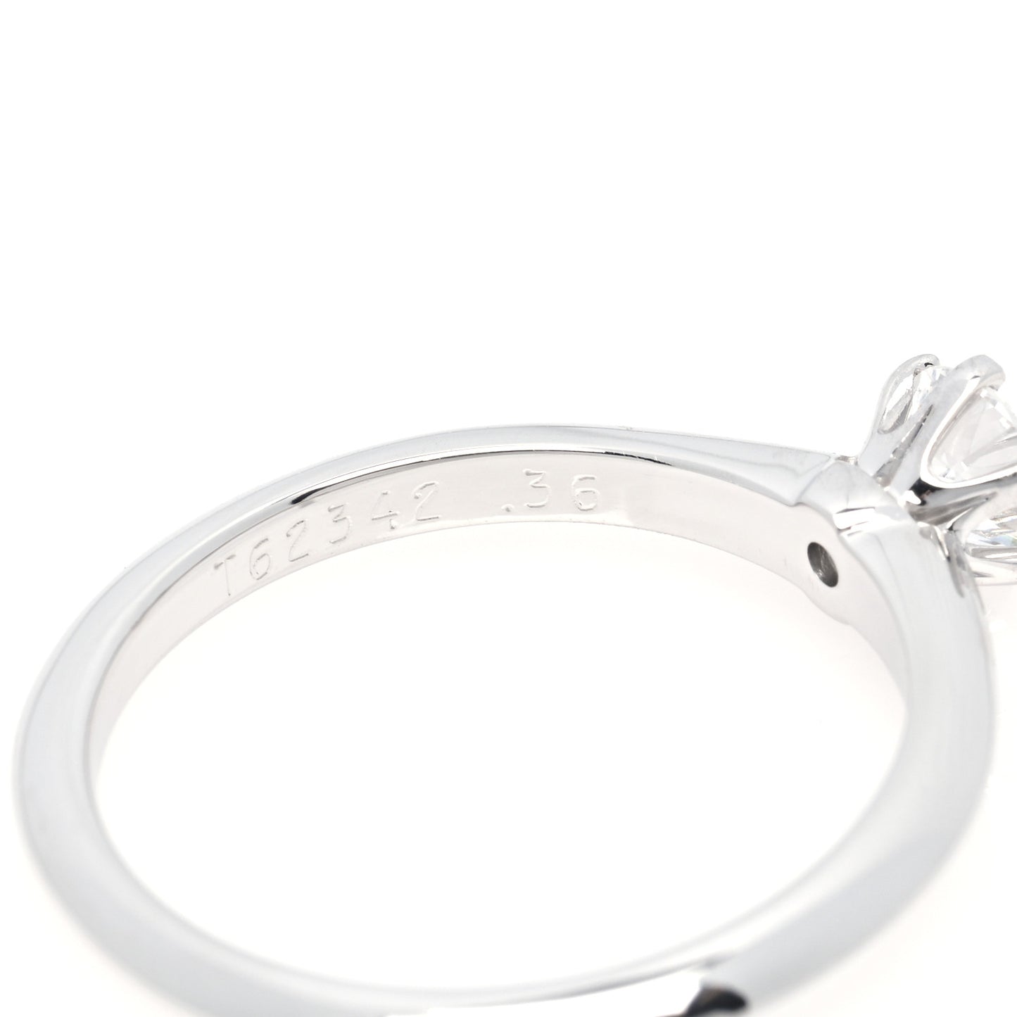 Platinum Diamond .36ct Solitaire Engagement Ring 50 5.5