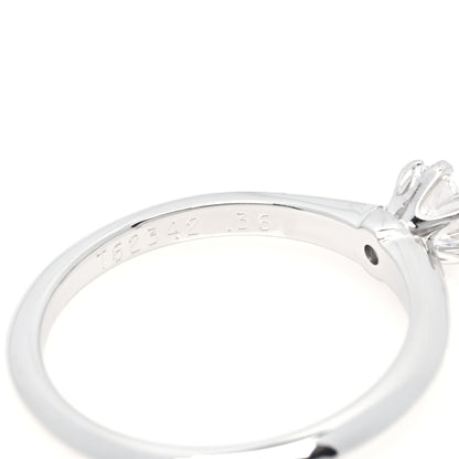 Tiffany Platinum Diamond .36ct Solitaire Engagement Ring 50 5.5 5 of 5