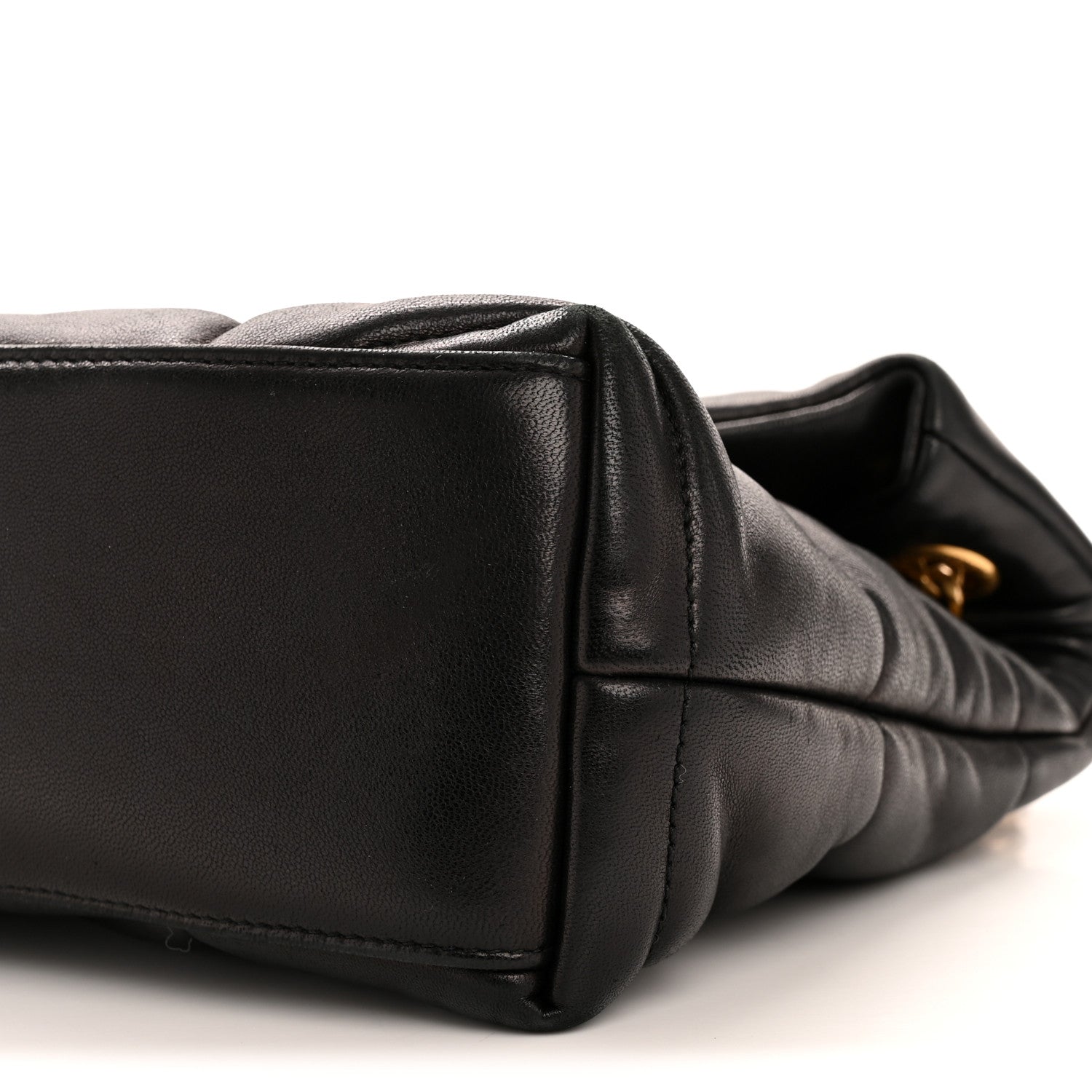 Saint Laurent Lambskin Quilted Small Loulou Puffer Monogram Chain Satchel Black 10 of 13