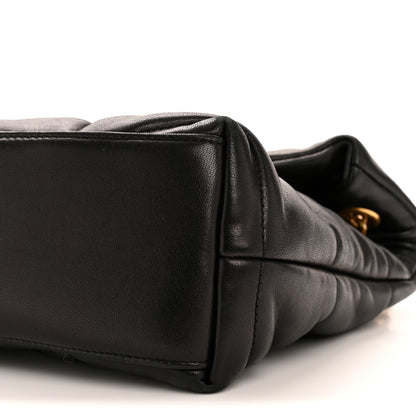 Saint Laurent Lambskin Quilted Small Loulou Puffer Monogram Chain Satchel Black 10 of 13