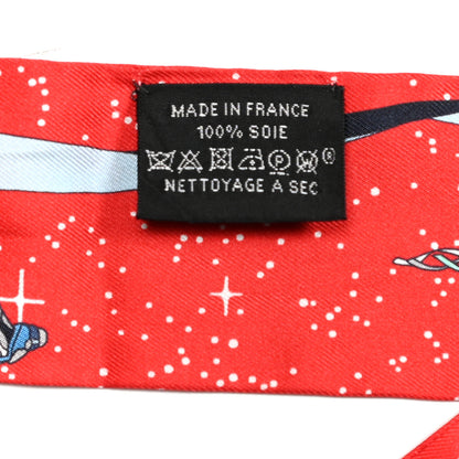 Hermes Silk Space Derby Twilly Rouge Vert Bleu 4 of 4