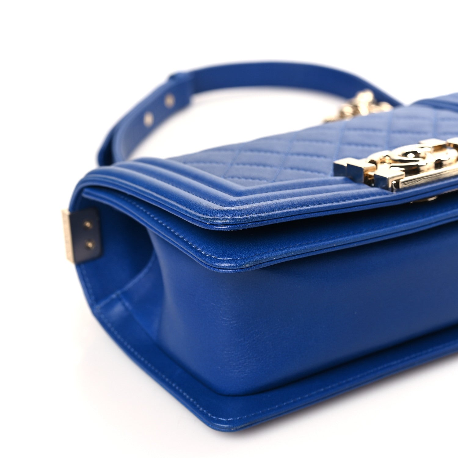Chanel Calfskin Quilted Small Boy Flap Blue 8 of 9
