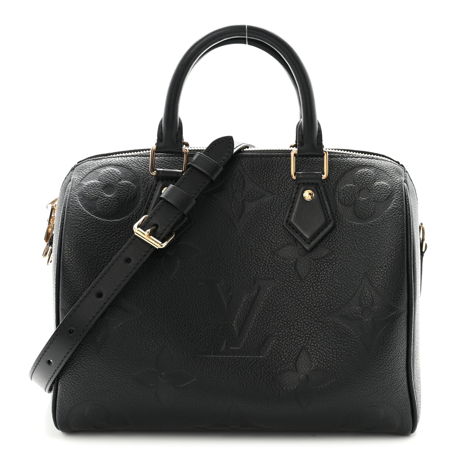 Louis Vuitton Empreinte Monogram Giant Speedy Bandouliere 25 Black 1 of 9