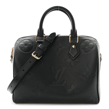 Louis Vuitton Empreinte Monogram Giant Speedy Bandouliere 25 Black 1 of 9