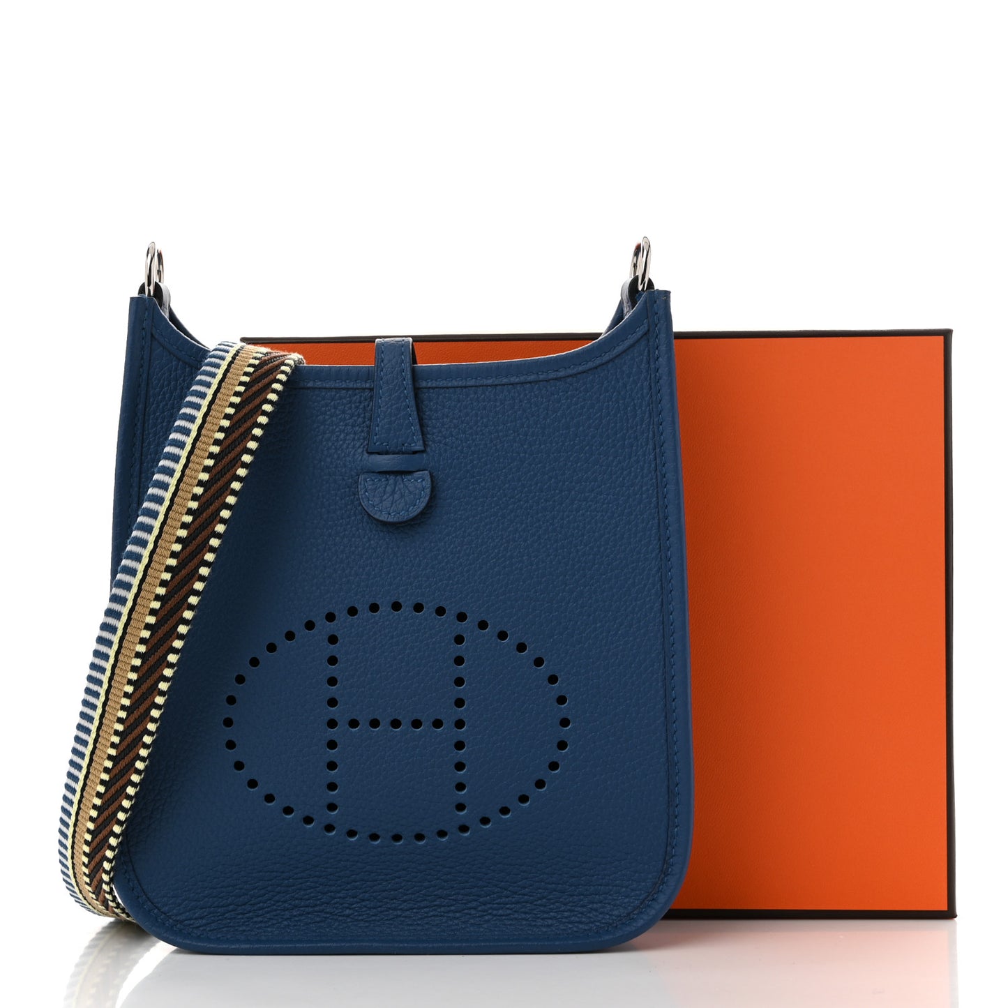 Taurillon Clemence Amazone Sangle Cavale Evelyne TPM Bleu Tie Nata Black Cacao