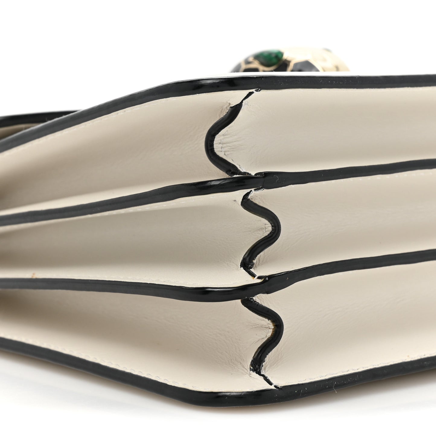 Calfskin Serpenti Forever Top Handle White